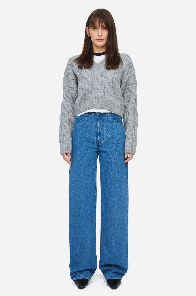 Blue Wide Leg Jeans