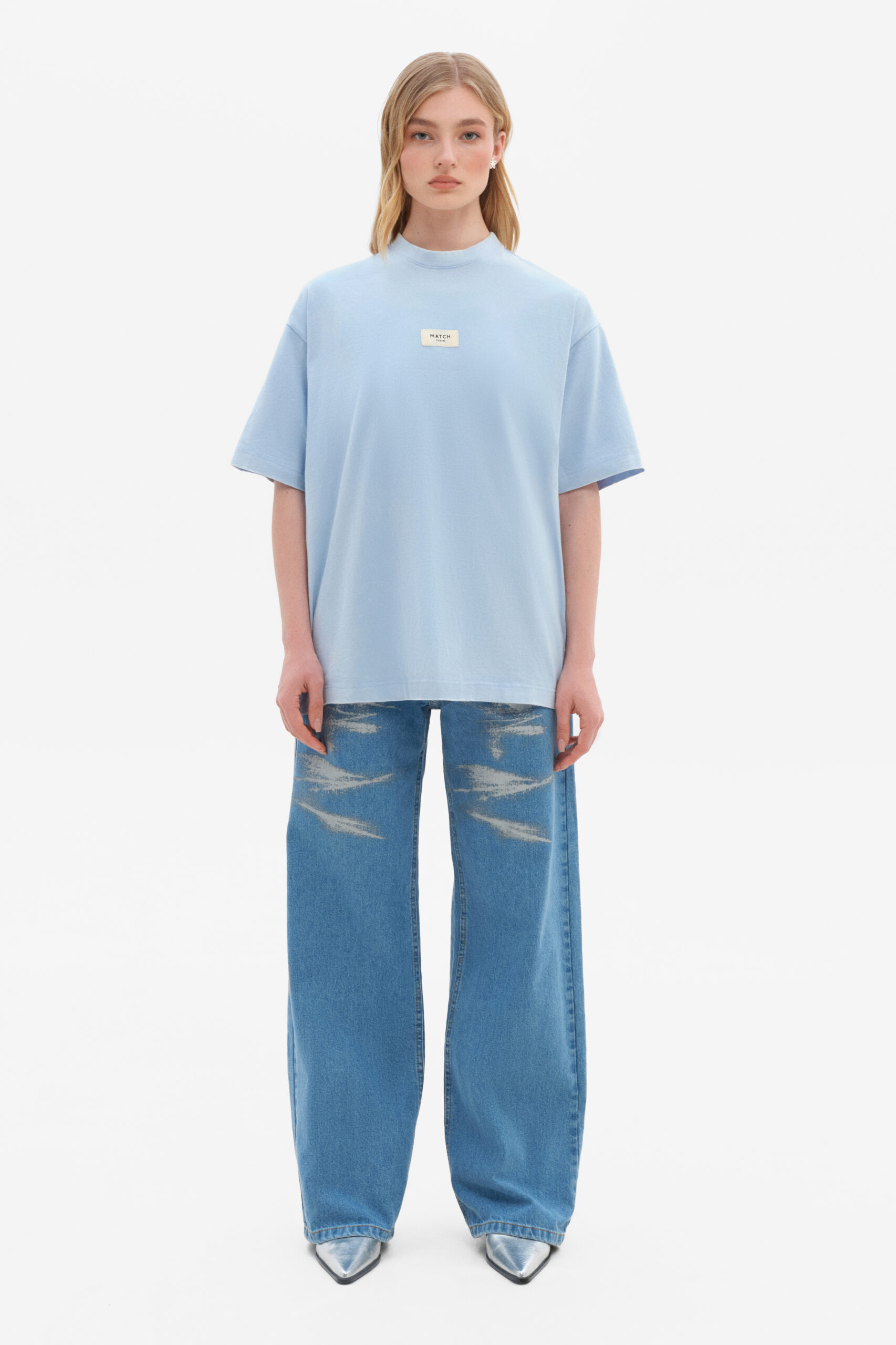 Acid Wash Light Blue T-Shirt