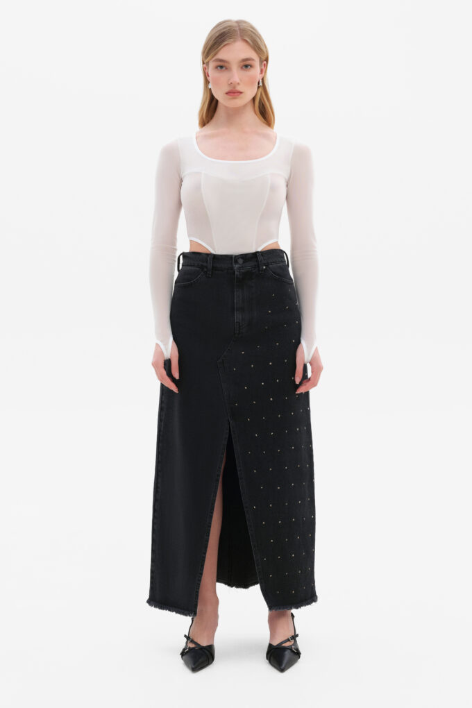 Skirt with rhinestones