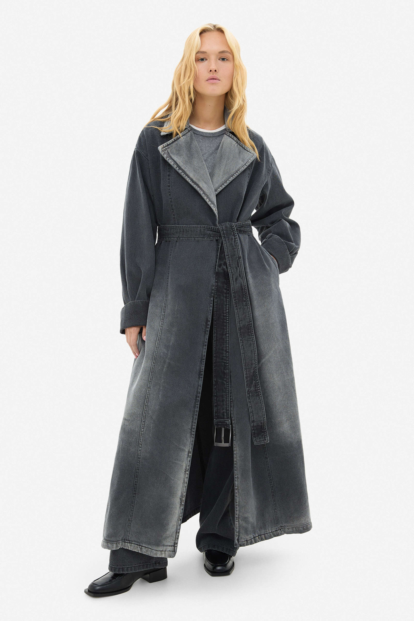 Denim Grey Coat - Image 4