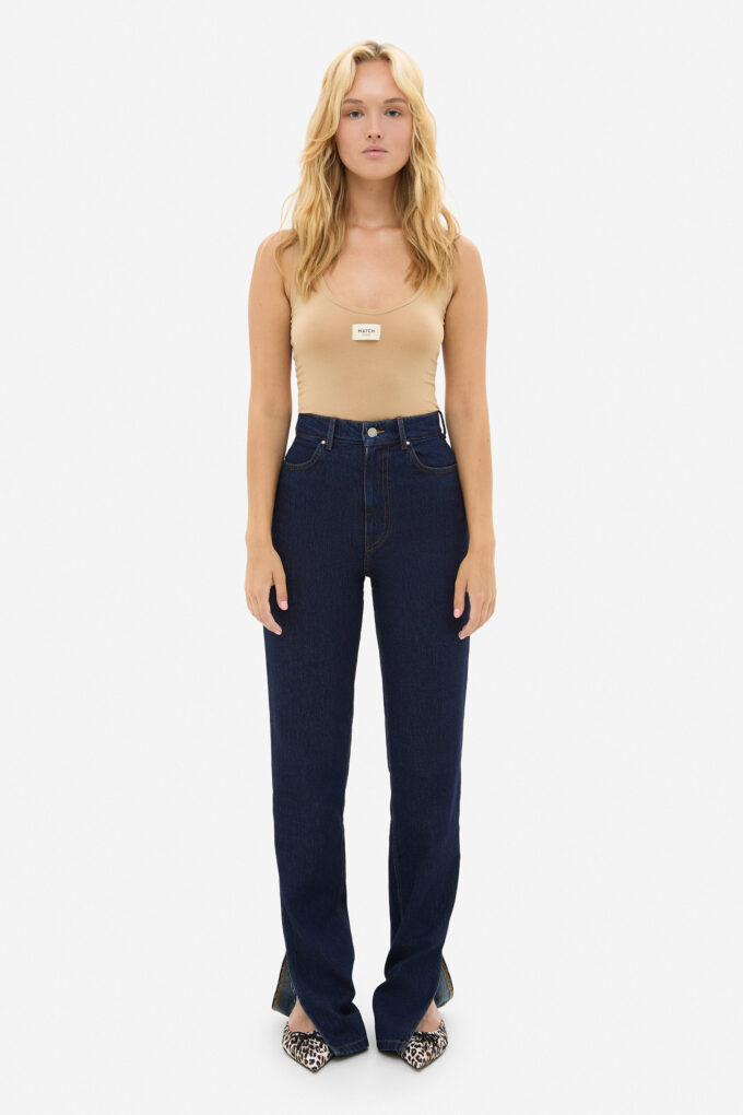 Indigo Jeans With Cuts