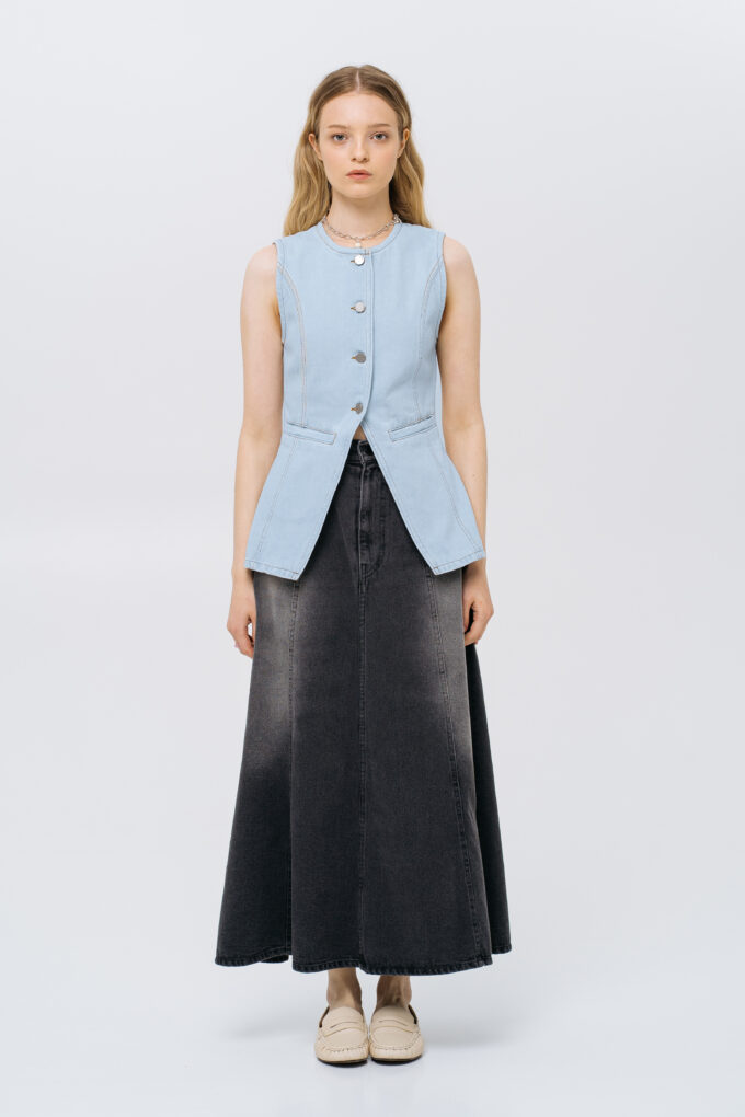 Light Blue Denim Vest