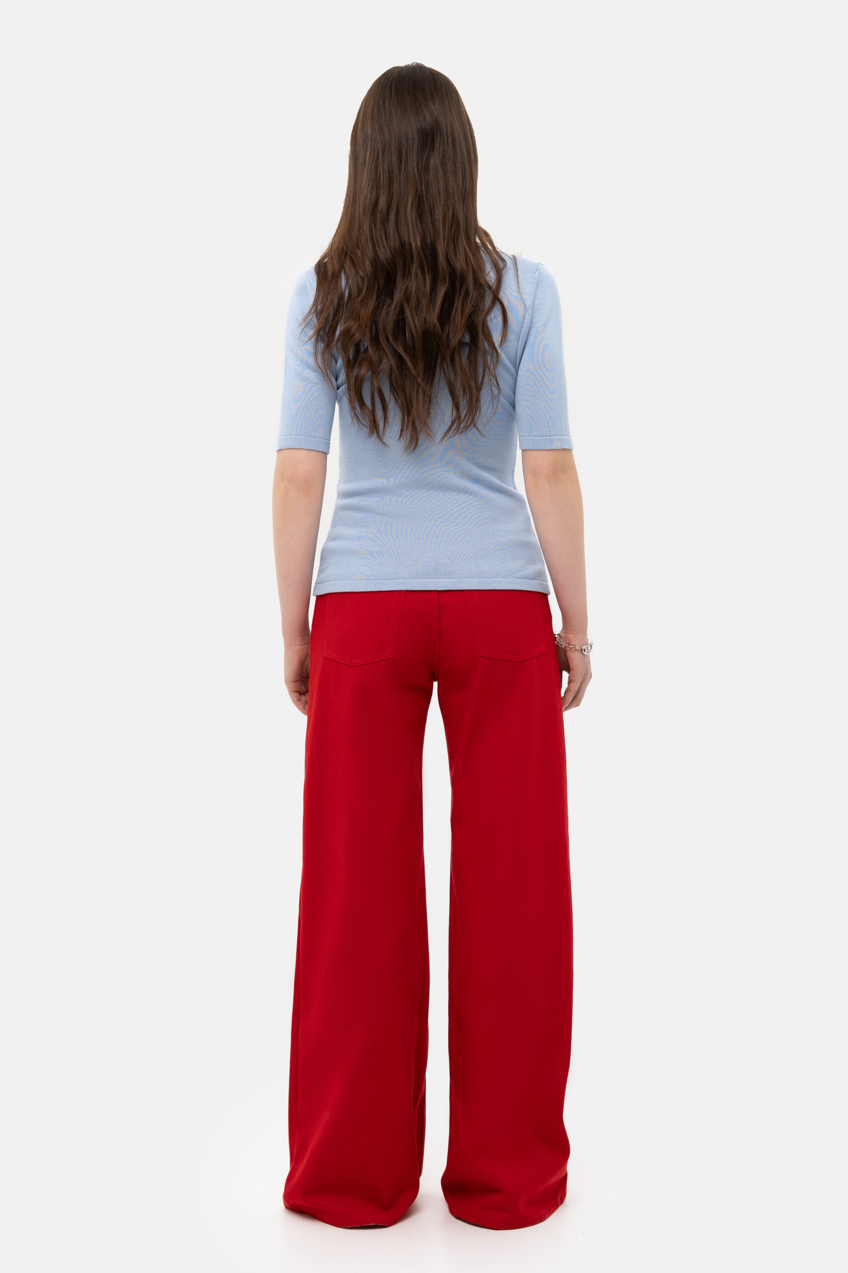 Light Blue Knit Polo - Image 3