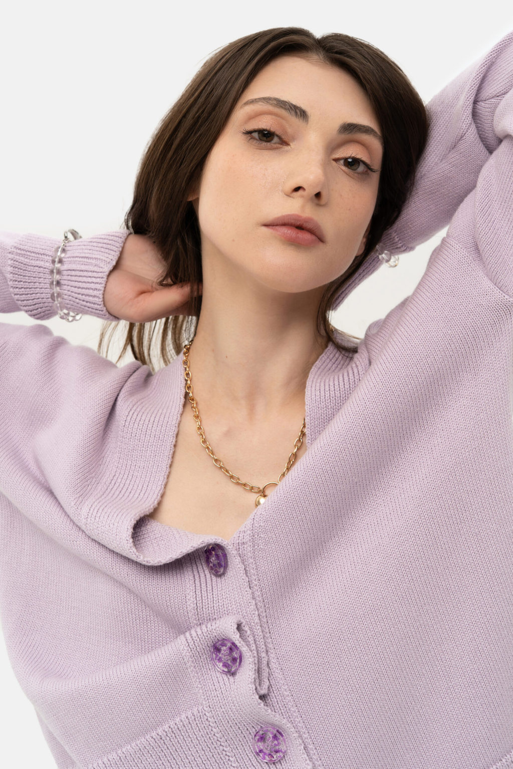 Lilac Knit Cardigan - Зображення 5