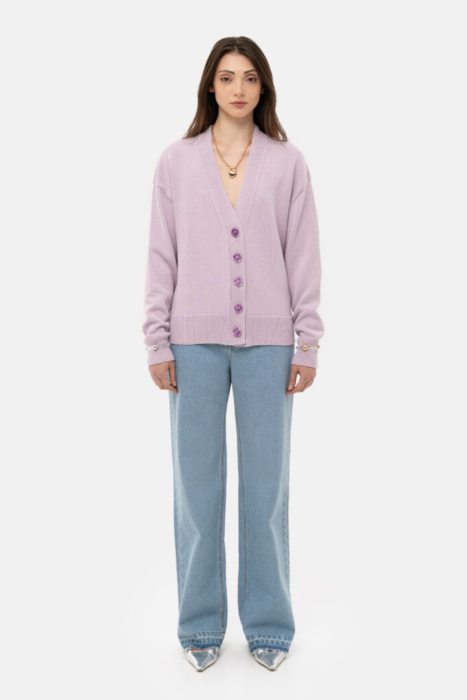 Lilac Knit Cardigan