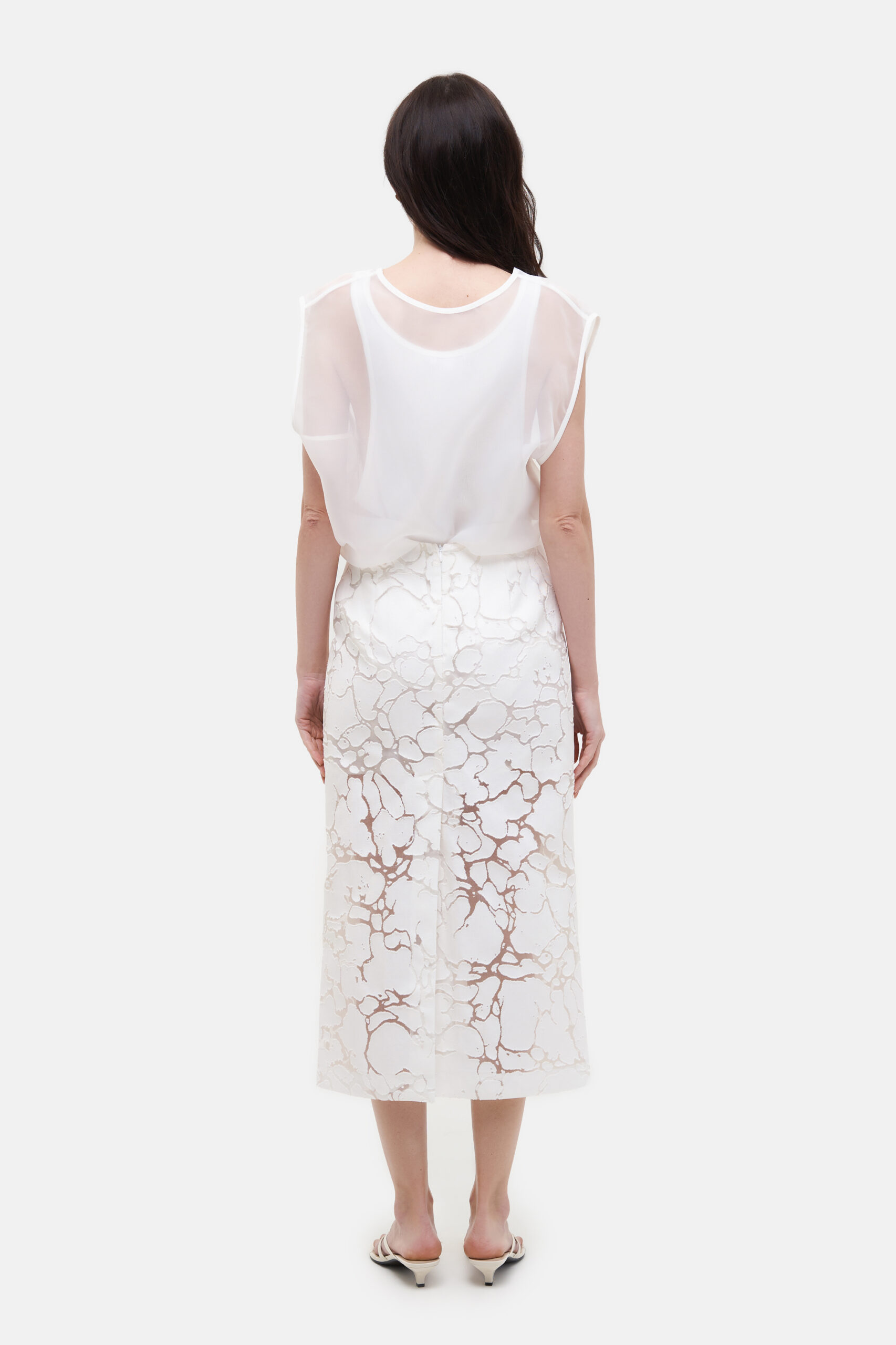 Denim Organza Skirt - Зображення 2