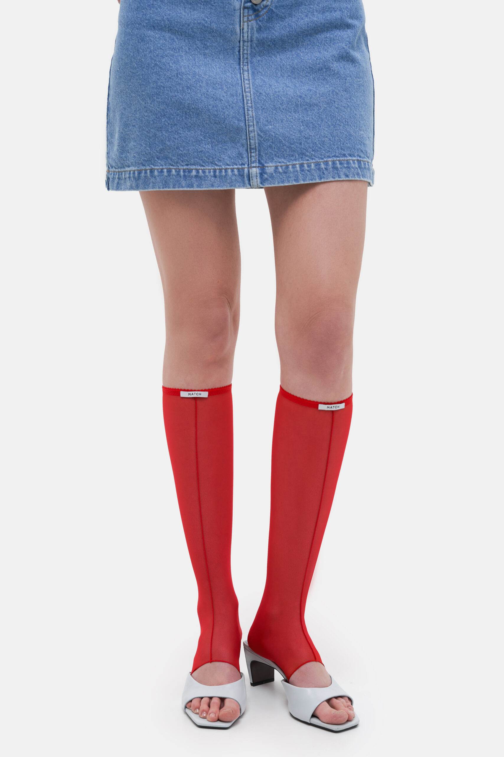Red Knee-High Socks - Image 2